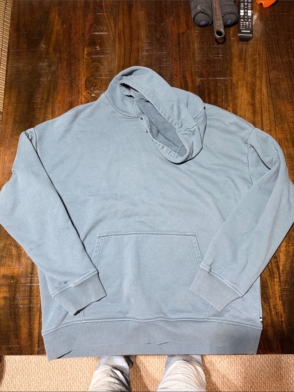 Men's Hooded Pullover Sweatshirt in Light Blue
